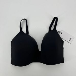 NWT Knix Wingwoman Contour Bra Sz 6+ Black Wireless Comfort